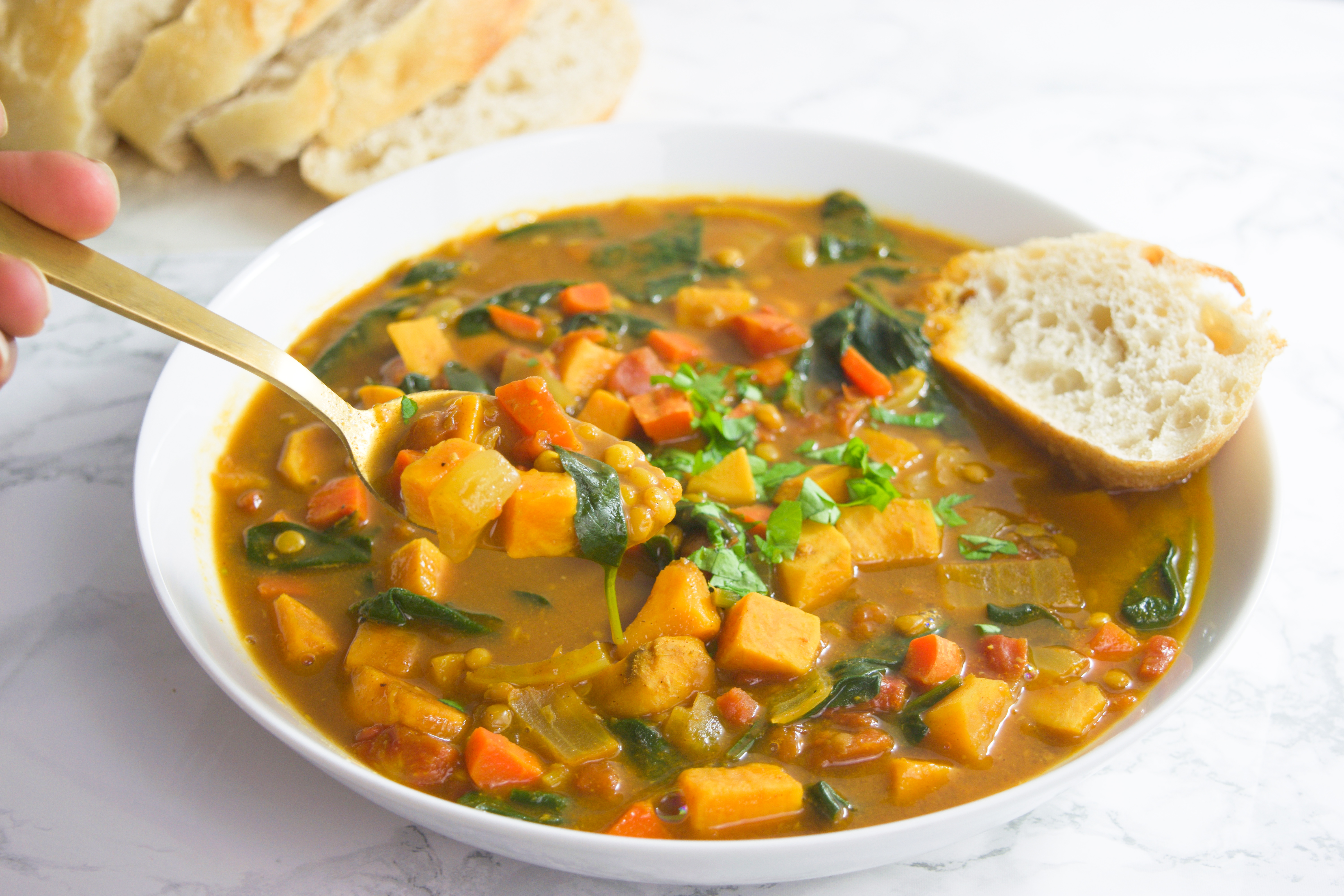 Lentil+Sweet Potato Soup