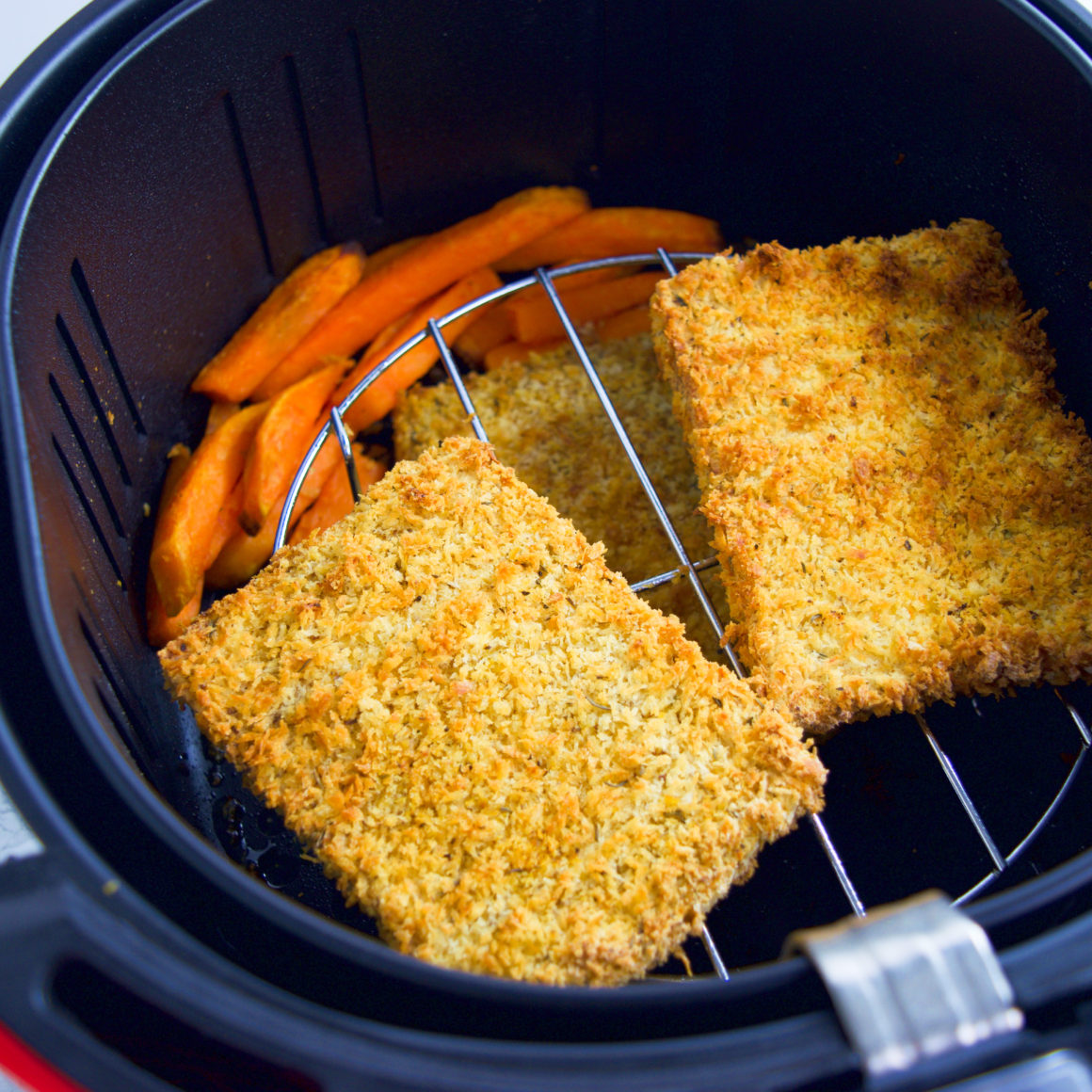 Air fried tofu sandwich