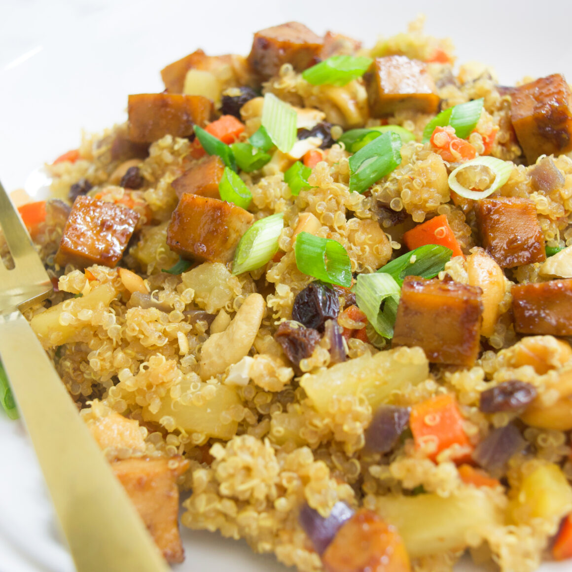 Quinoa Pineapple Fried Rice I Can You Can Vegan ICanYouCanVegan Quinoa Fried Rice
