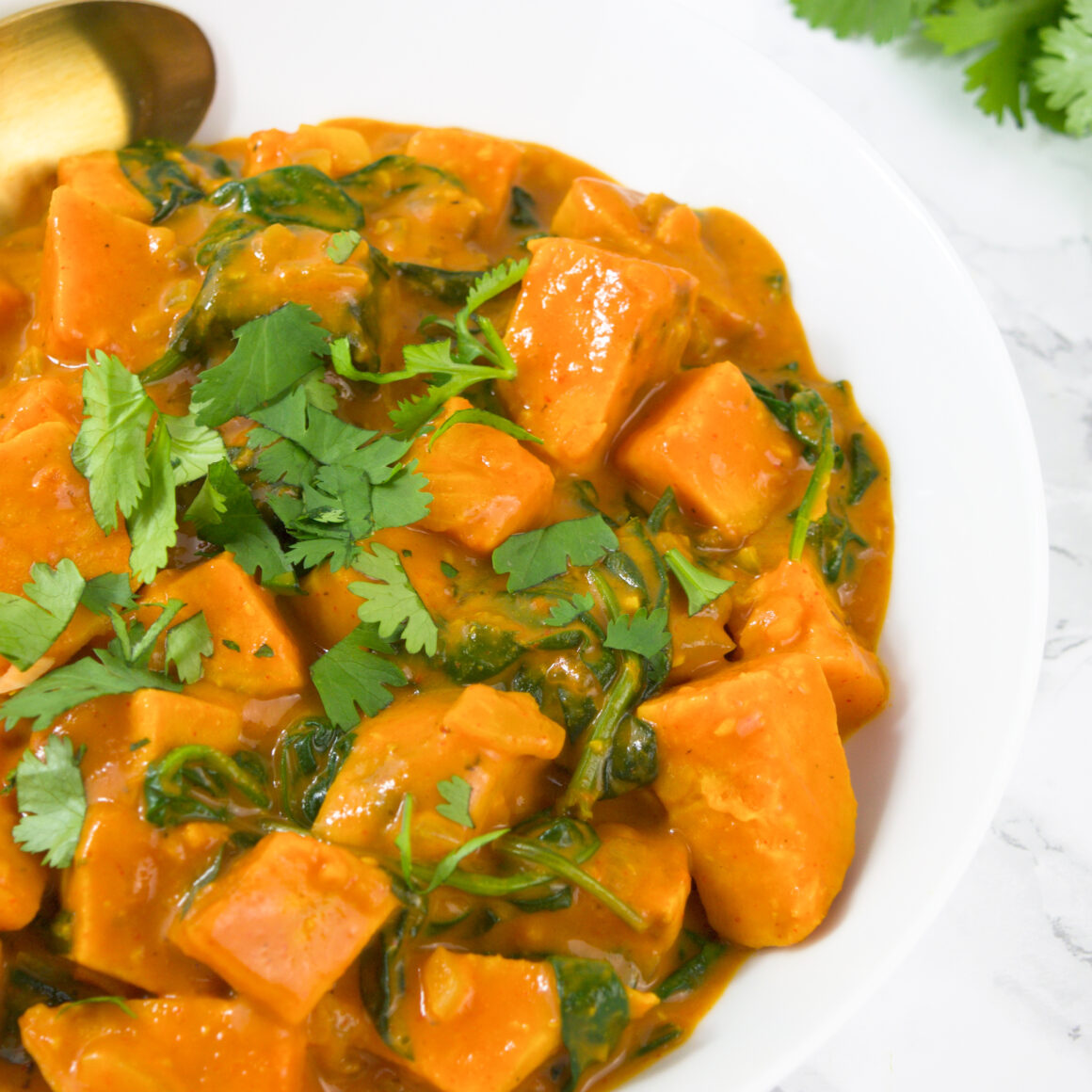 Electric Pressure Cooker Sweet Potato + Spinach Thai Curry I Can You