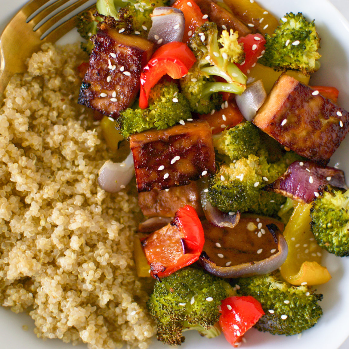 One Pan Teriyaki Tofu and Veggies