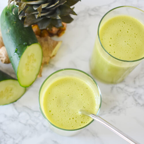 Cucumber Pineapple Juice ICanYouCanVegan Cucumber Pineapple Juice