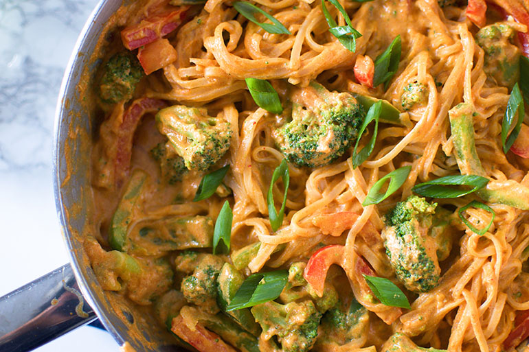 Easy Thai Red Curry Pasta