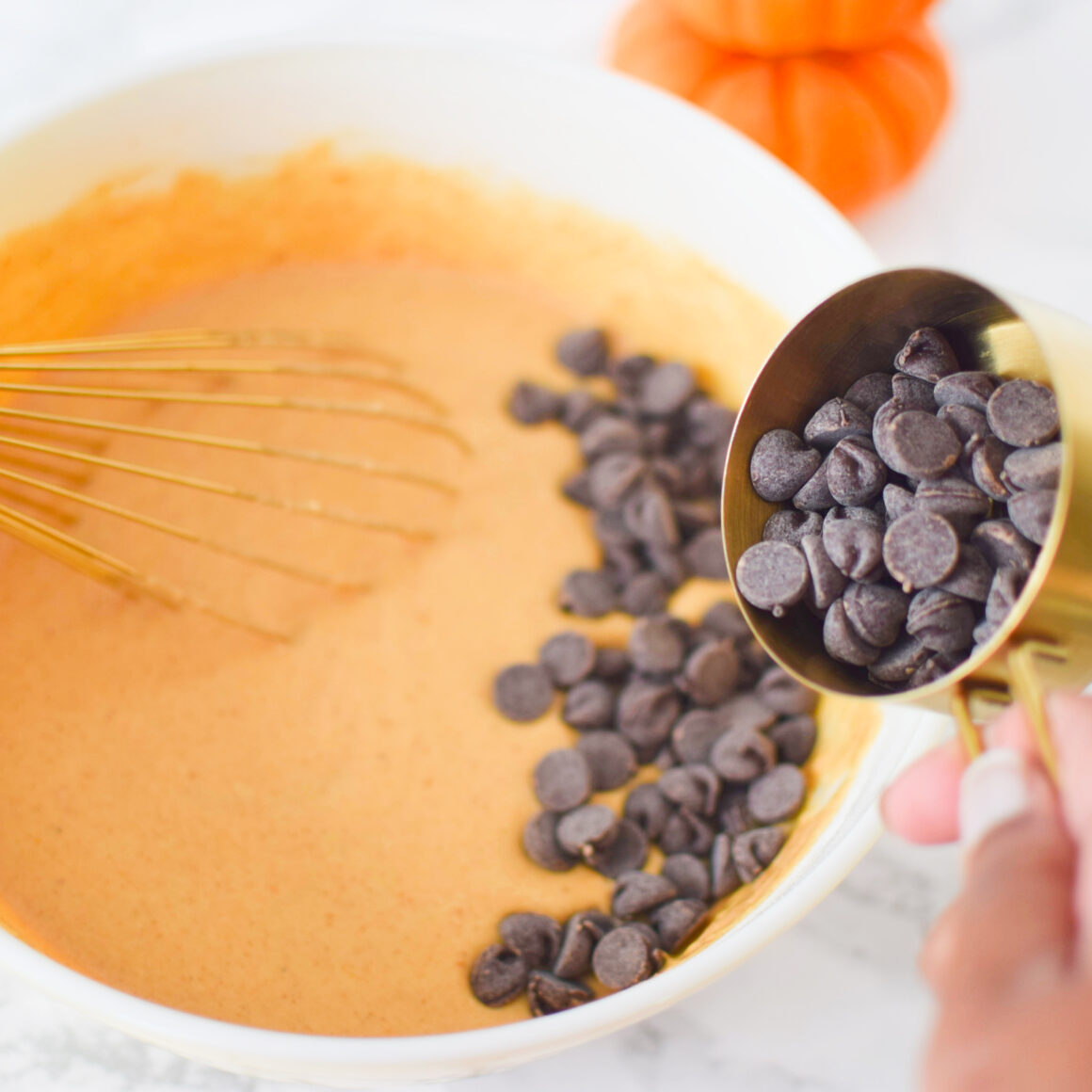 Pumpkin Spice Chocolate Chip Pancakes