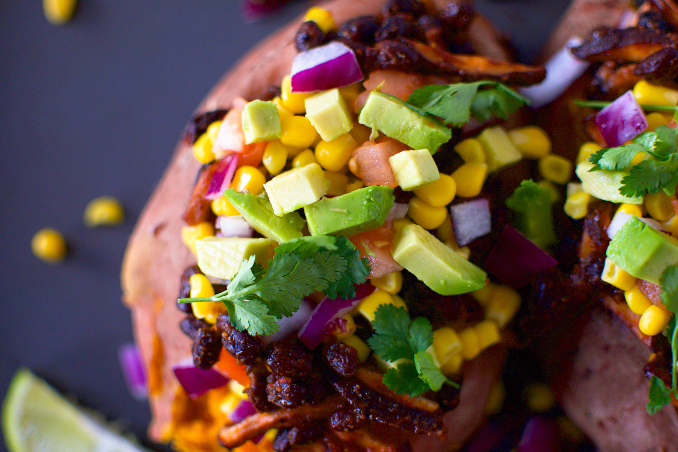 BBQ Taco Stuffed Sweet Potatoes