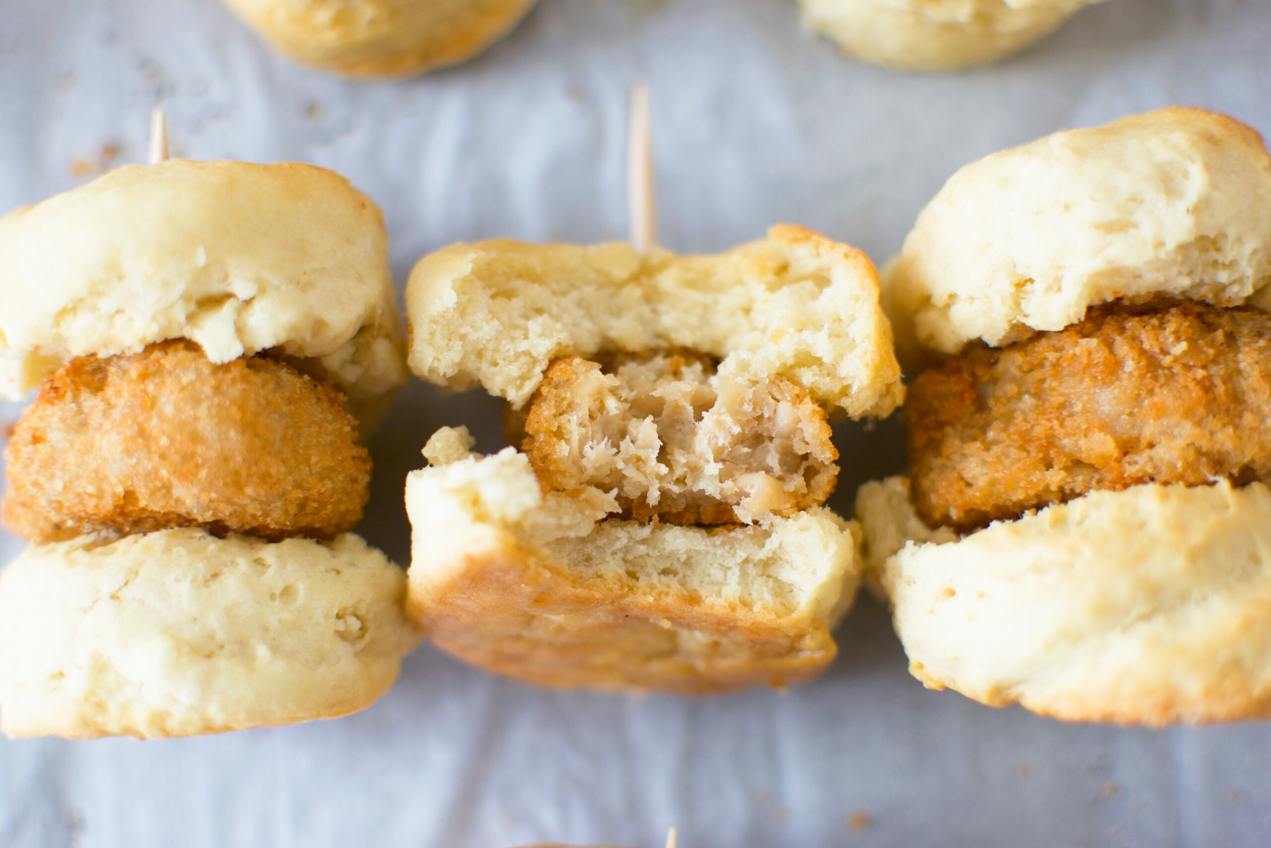 Mini Vegan Chicken Biscuits