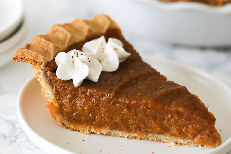 Easy Vegan Sweet Potato Pie Slice