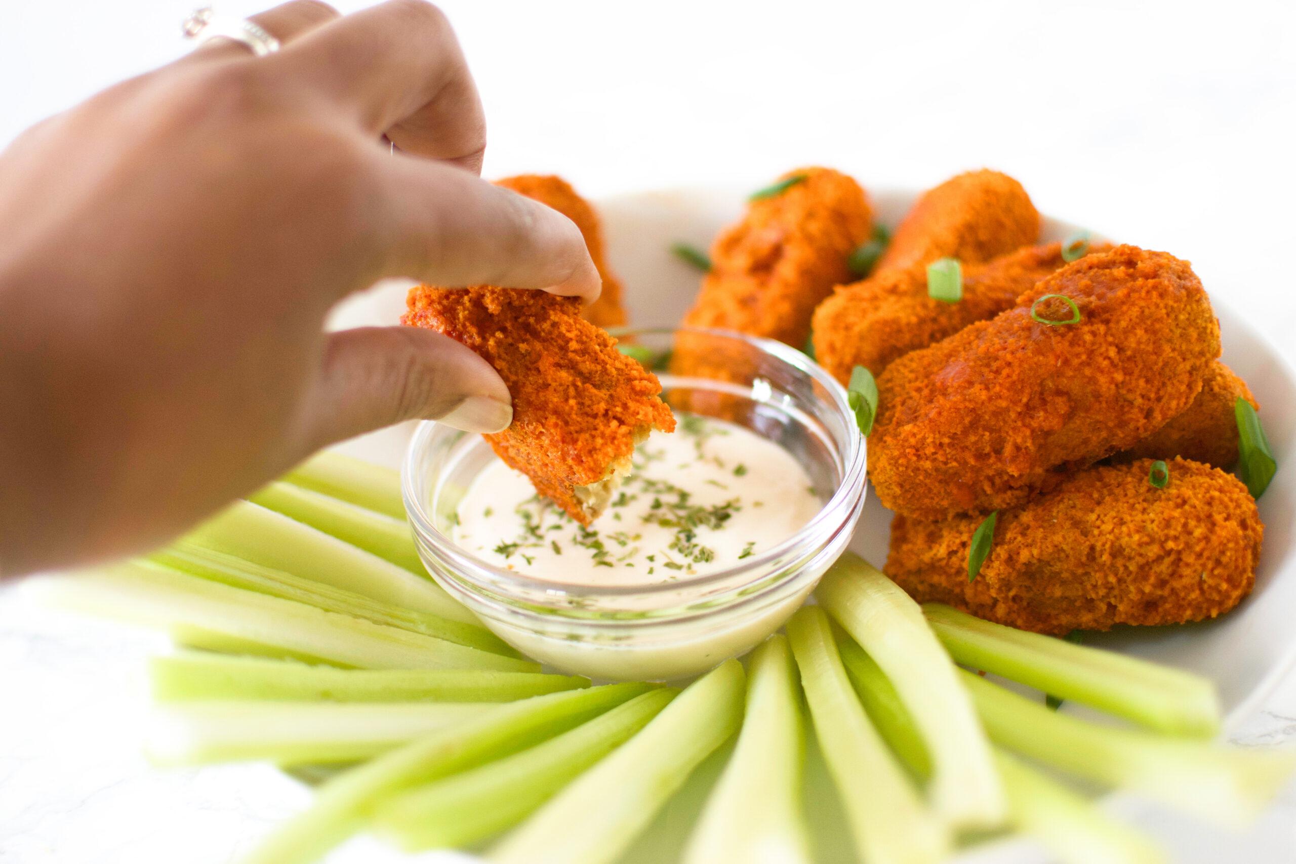 Buffalo Tempeh Wings