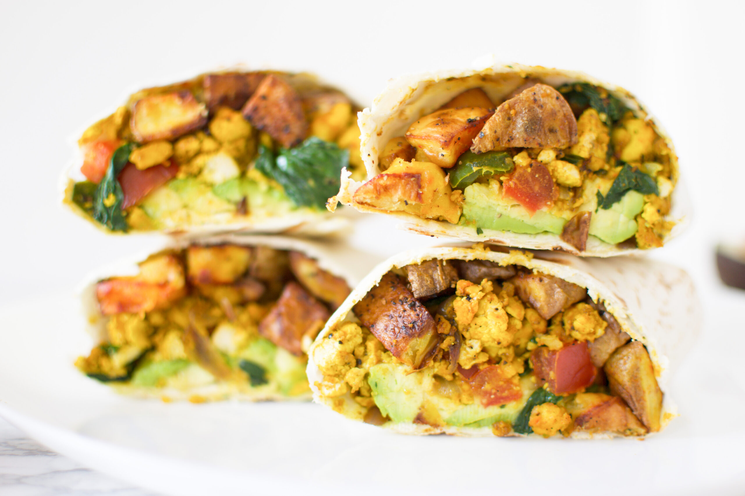 Scrambled Tofu + Potato Breakfast Wrap