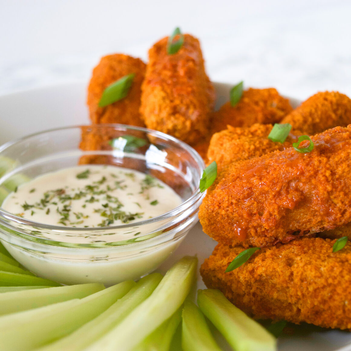 Buffalo Tempeh Wings ICanYouCanVegan ICanYouCanVegan Buffalo Tempeh Wings