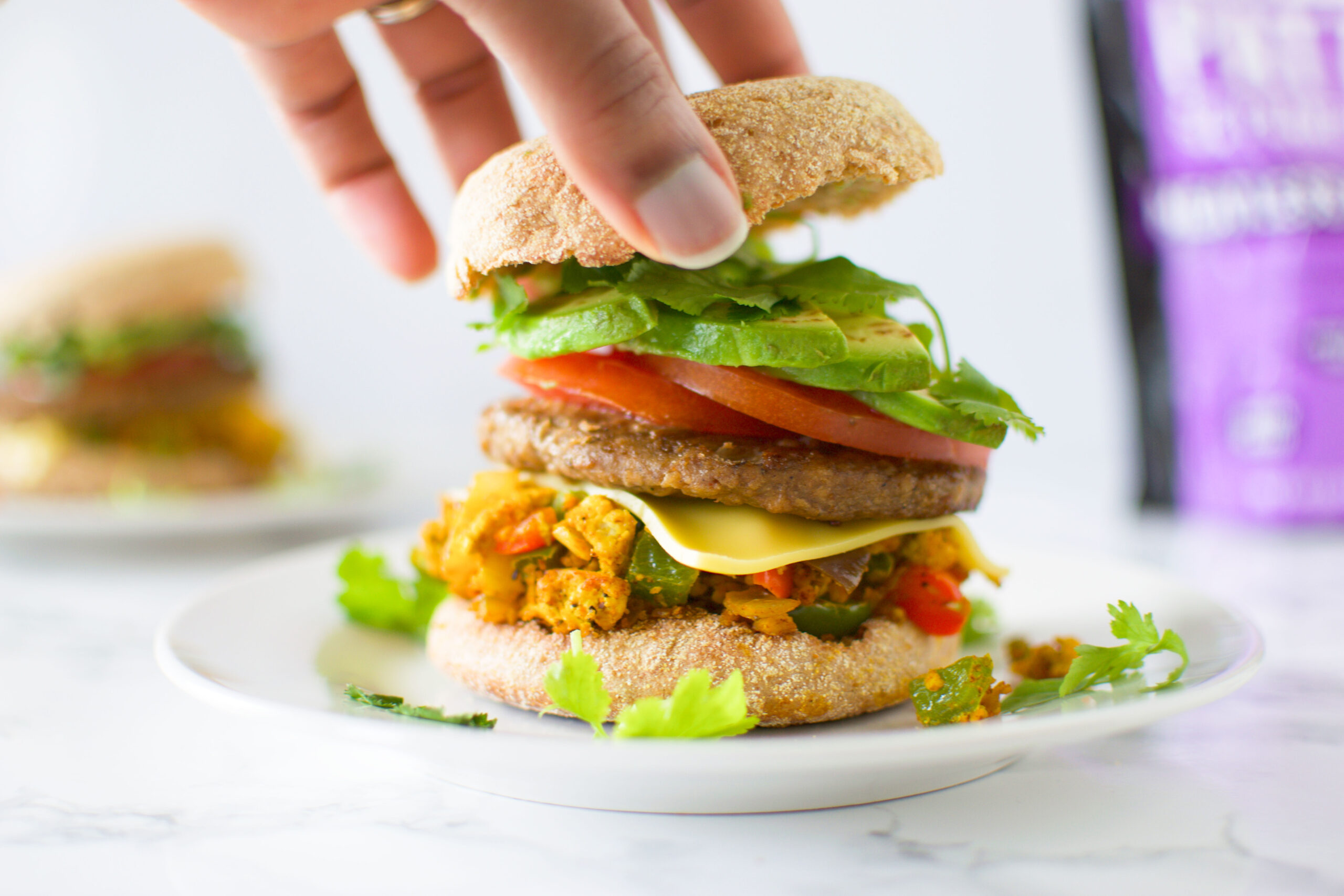 Tofu Scramble Breakfast Sandwich