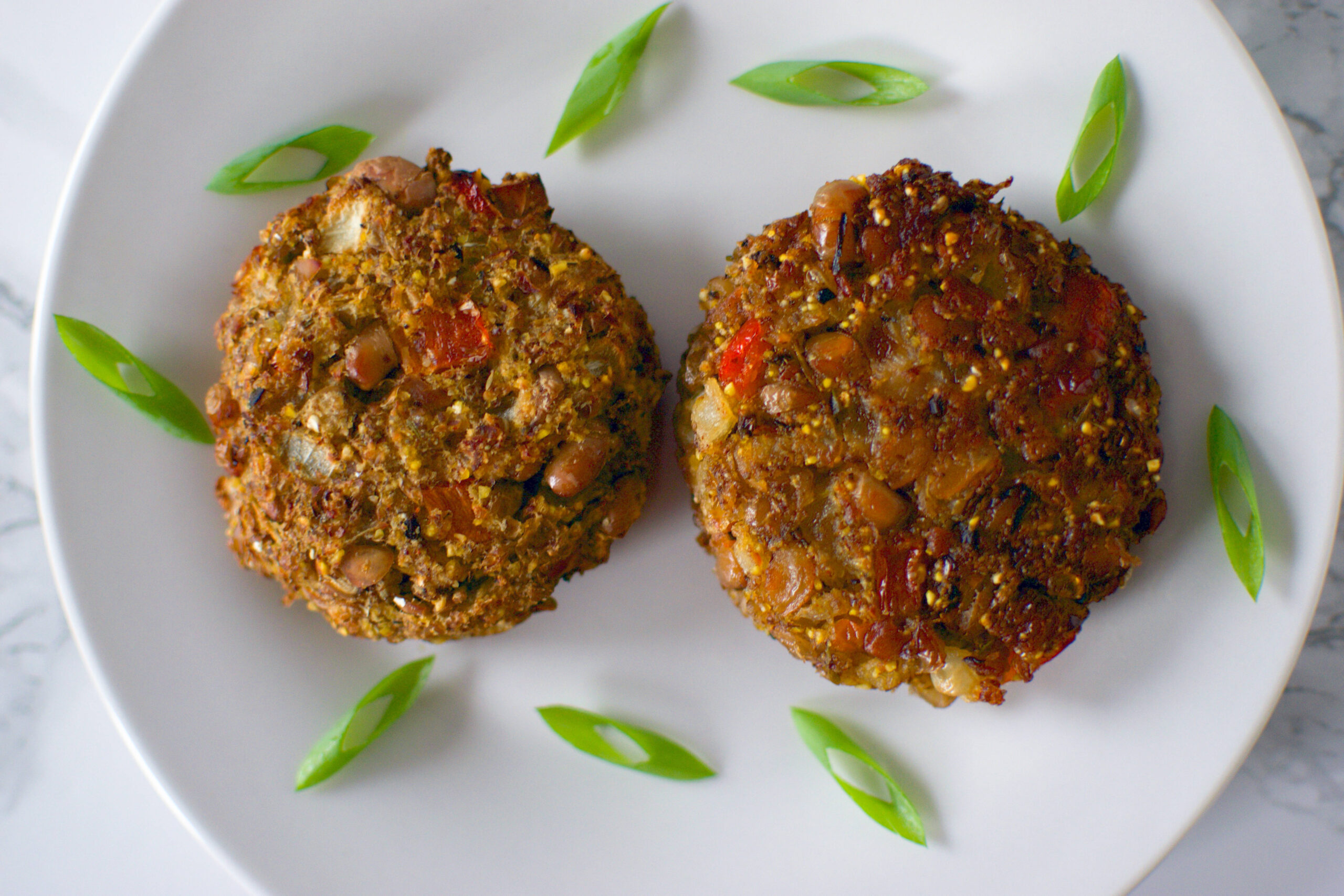 Air fried black-eyed pea fritters vs. fried