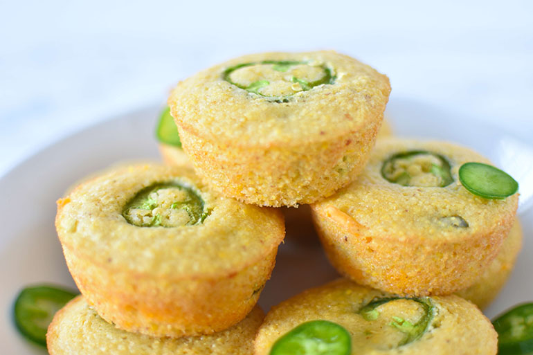 Vegan Jalapeno Cornbread Muffins