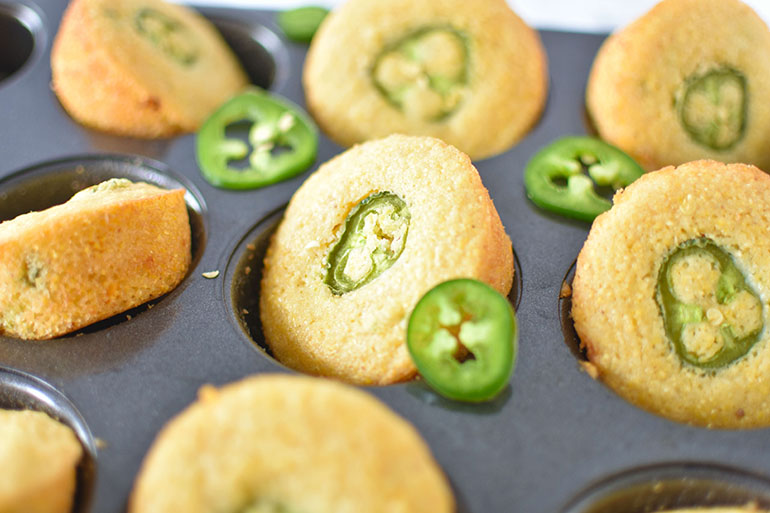 Vegan Jalapeno Cornbread Muffins