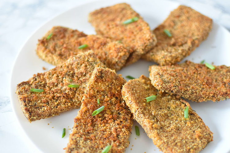 Easy Crispy Baked Breaded Tofu I Can You Can Vegan ICanYouCanVegan