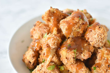 Spicy Cauliflower Wings + Maple Glaze