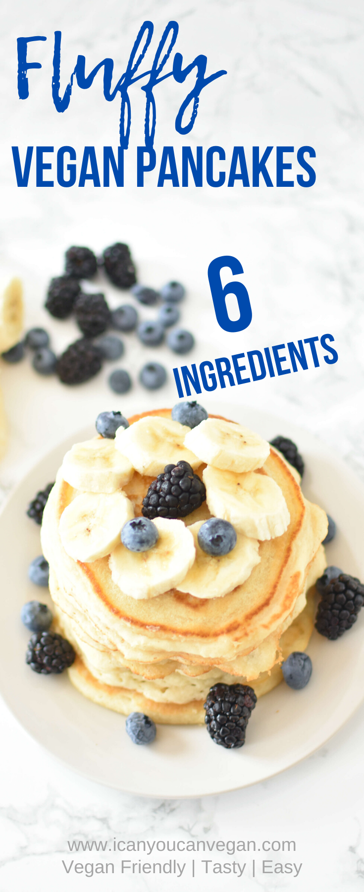 Fluffy Easy Vegan Pancakes Pinterest Image