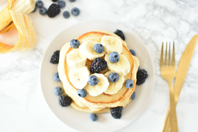 Fluffy Easy Vegan Pancakes stack