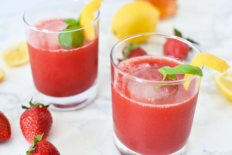 Easy Strawberry Basil Cocktail