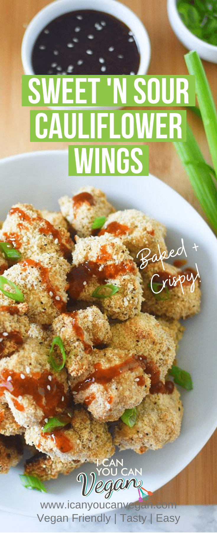 Easy Sweet and Sour Cauliflower Wings