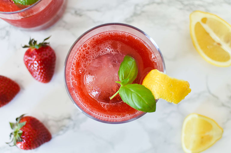 Easy Strawberry Basil Cocktail