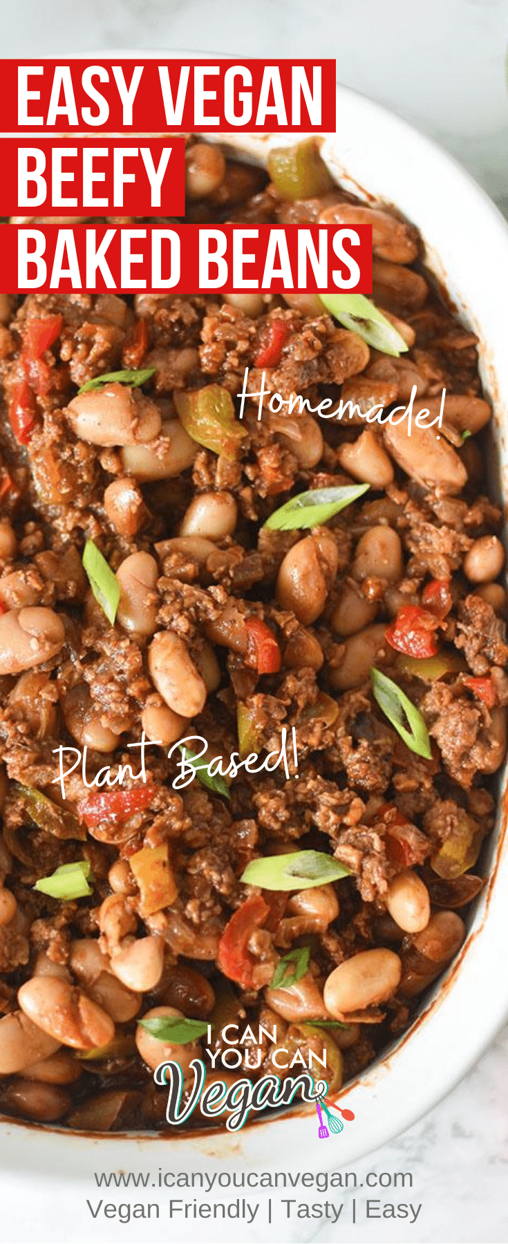 Vegan Beefy Homemade Baked Beans from Scratch