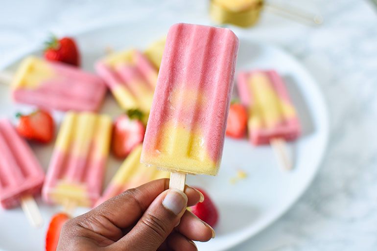 Strawberry Mango Popsicles