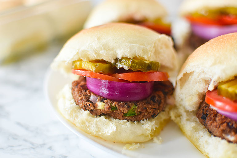 Black Bean Burger Sliders