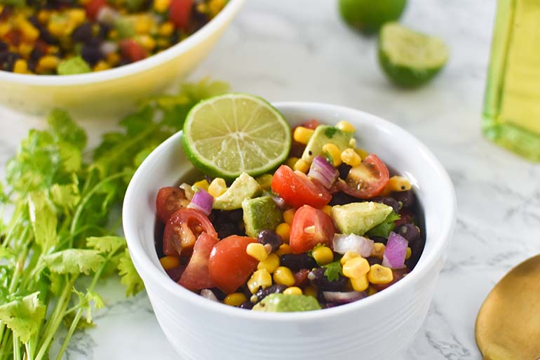 Easy Avocado Black Bean Corn Salad