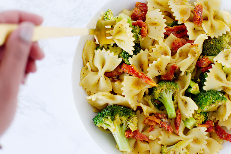 White Wine Pasta Sauce in a bowl