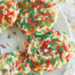 Vegan Christmas Sprinkle Sugar Cookies