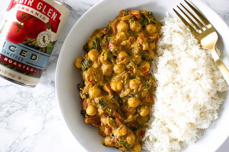 Chickpea Curry in the bowl