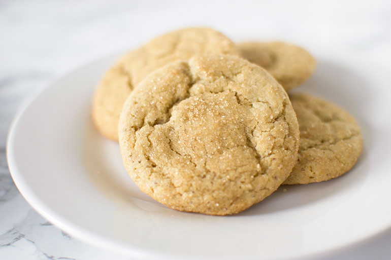 Vegan Brown Sugar Cookies on white plate