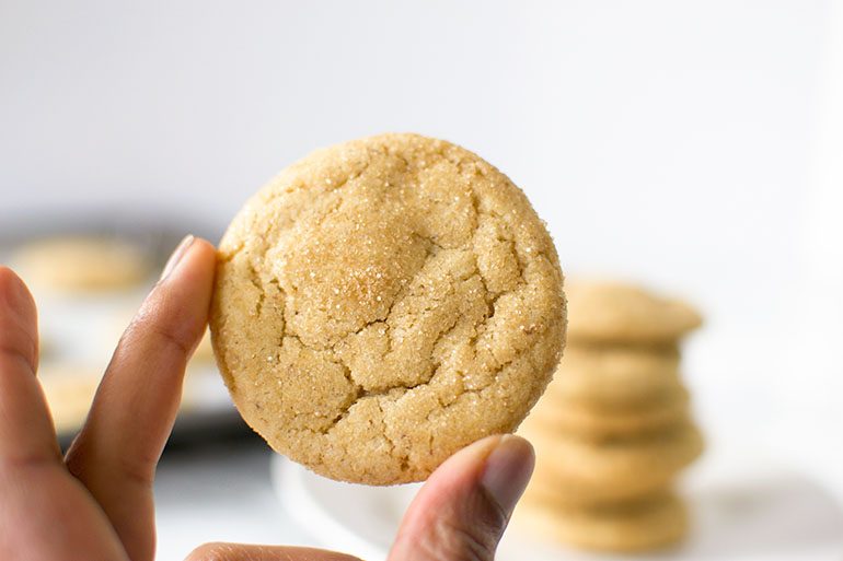 Vegan Brown Sugar Cookies with brown hand