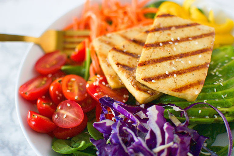 Grilled Tofu Salad