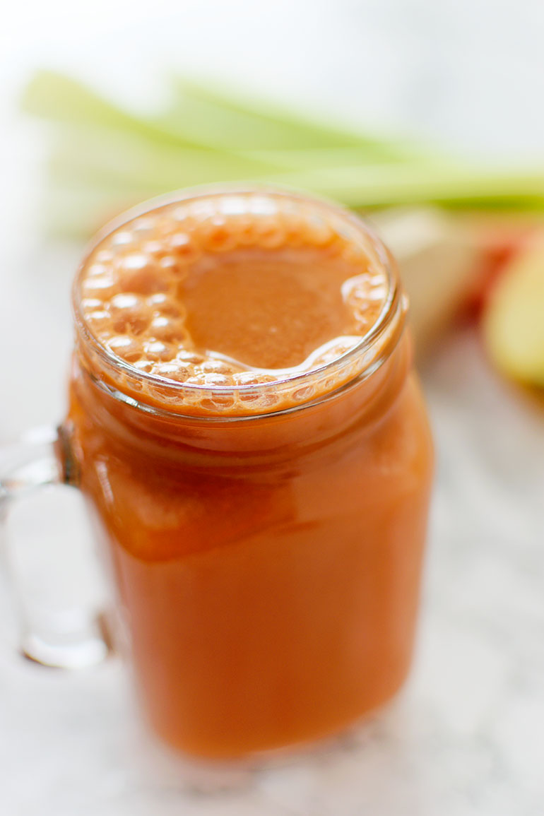 Apple+Carrot Juice in a jar