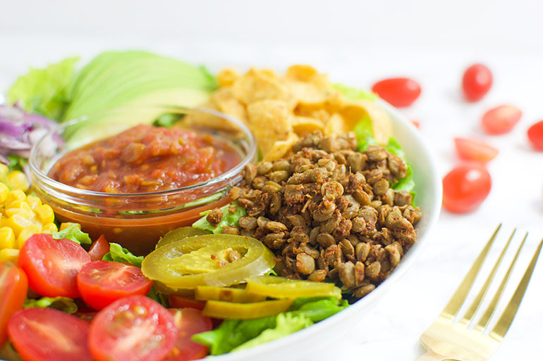 Lentil Taco Salad