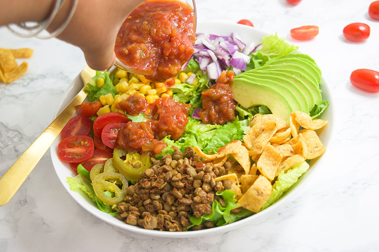 Lentil Taco Salad