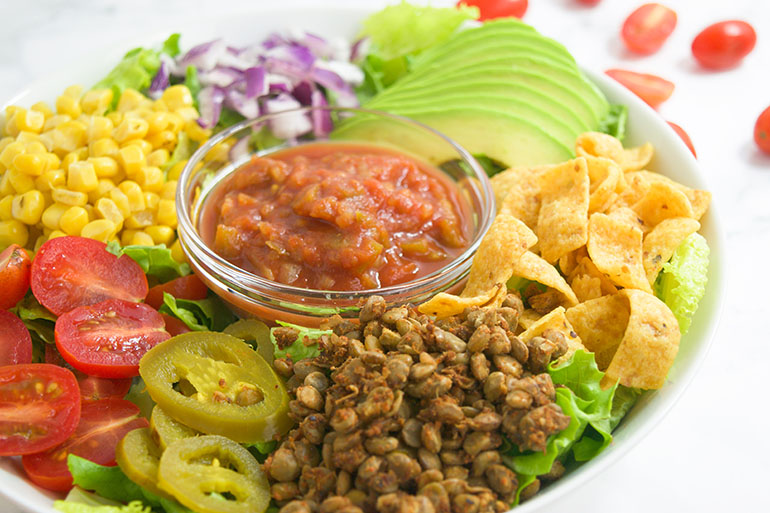 Lentil Taco Salad