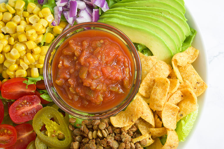 Lentil Taco Salad