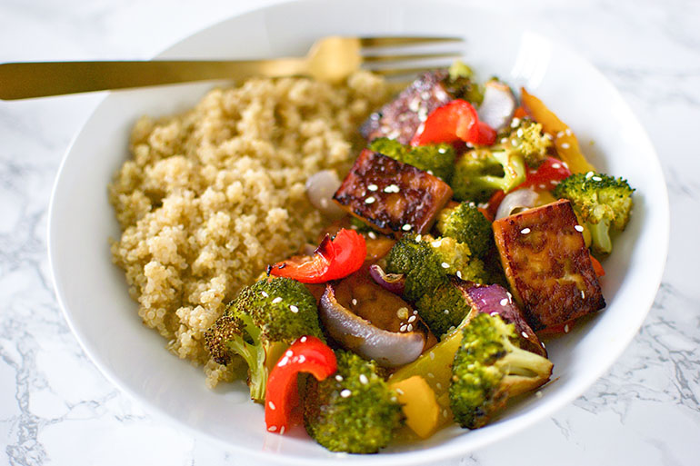 One Pan Teriyaki Tofu and Veggies