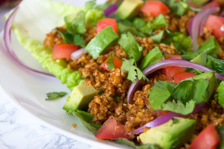 Raw Walnut Taco Meat