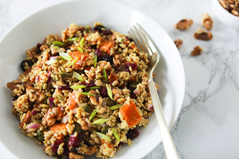 Roasted Butternut Squash and Cranberry Salad