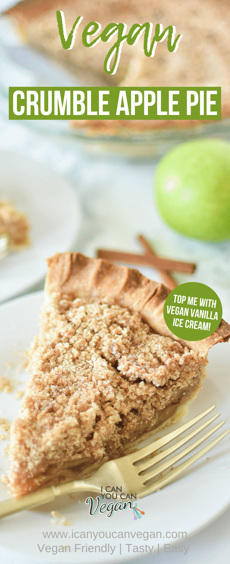 Vegan Apple Crumble Pie