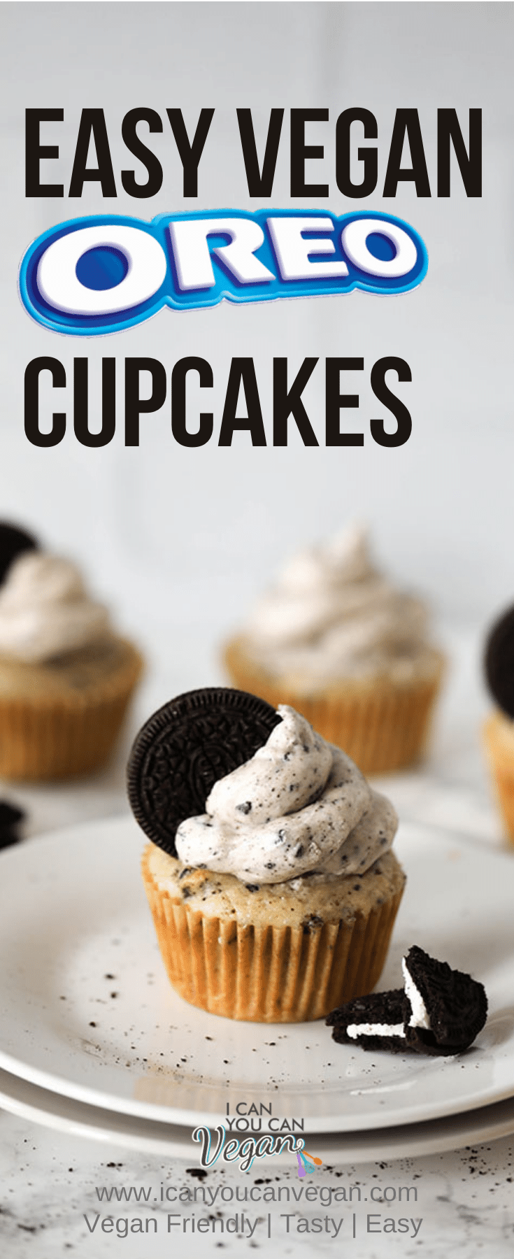 Easy Vegan Oreo Cupcakes- Pinterest