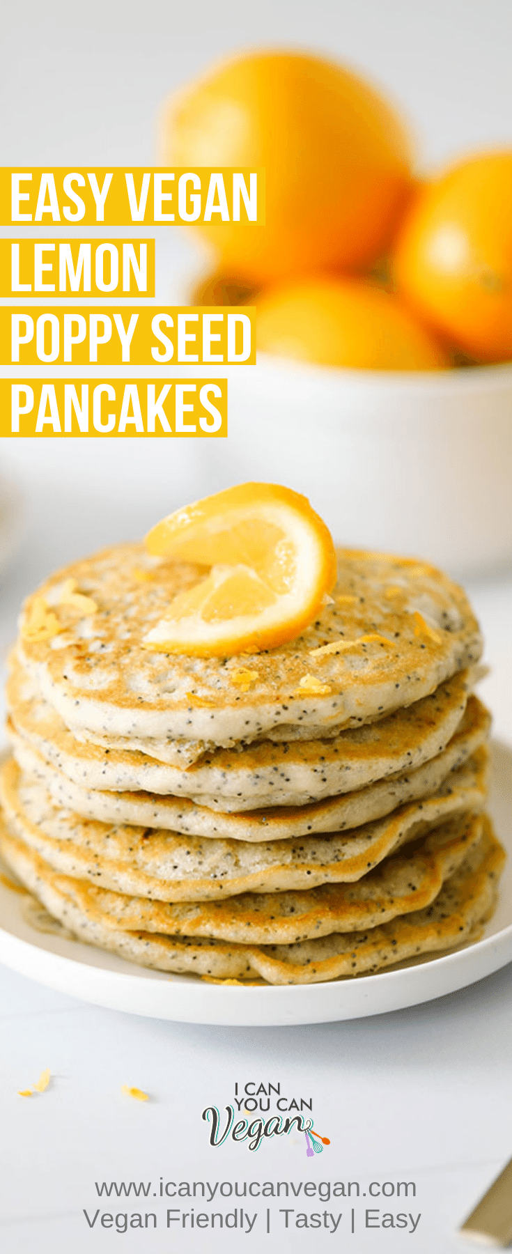 Vegan Lemon Poppy Seed Pancakes Pinterest