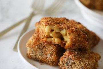 Vegan Air Fried Mac and Cheese Bites