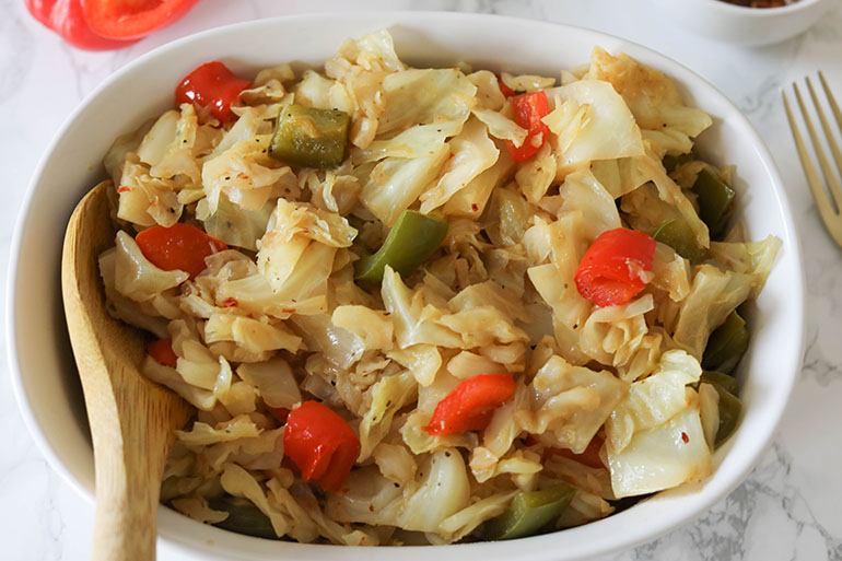 Easy Vegan Fried Cabbage ICanYouCanVegan