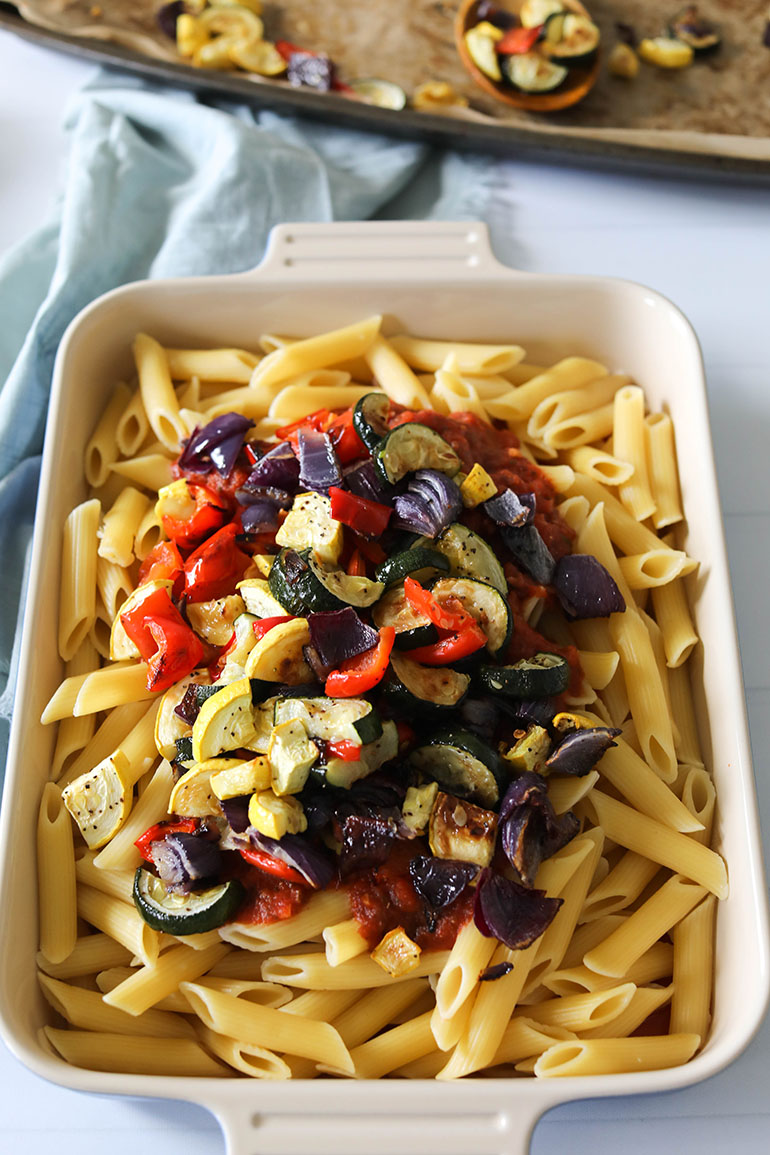 Roasted Vegetable Baked Penne Pasta