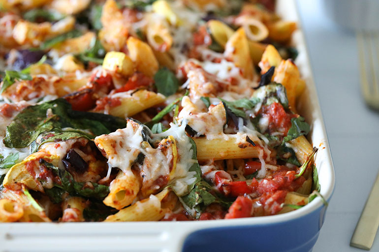 Roasted Vegetable Baked Penne Pasta